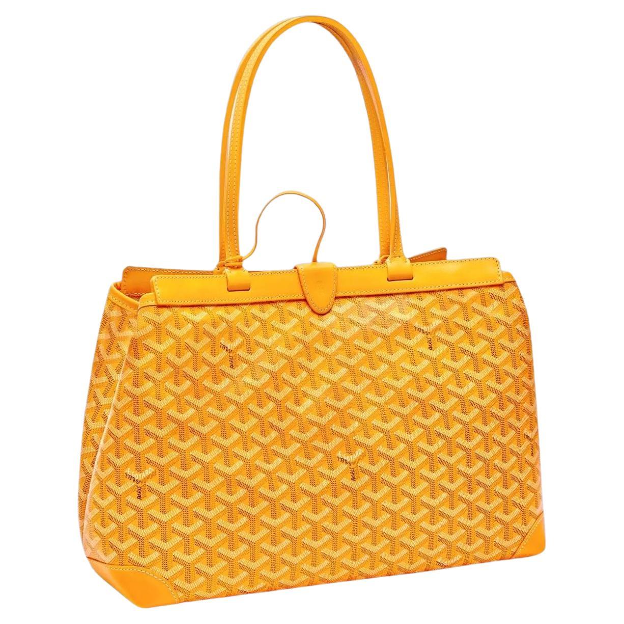 Goyard Saigon Top Handle Bag Coated Canvas with Leather PM at 1stDibs