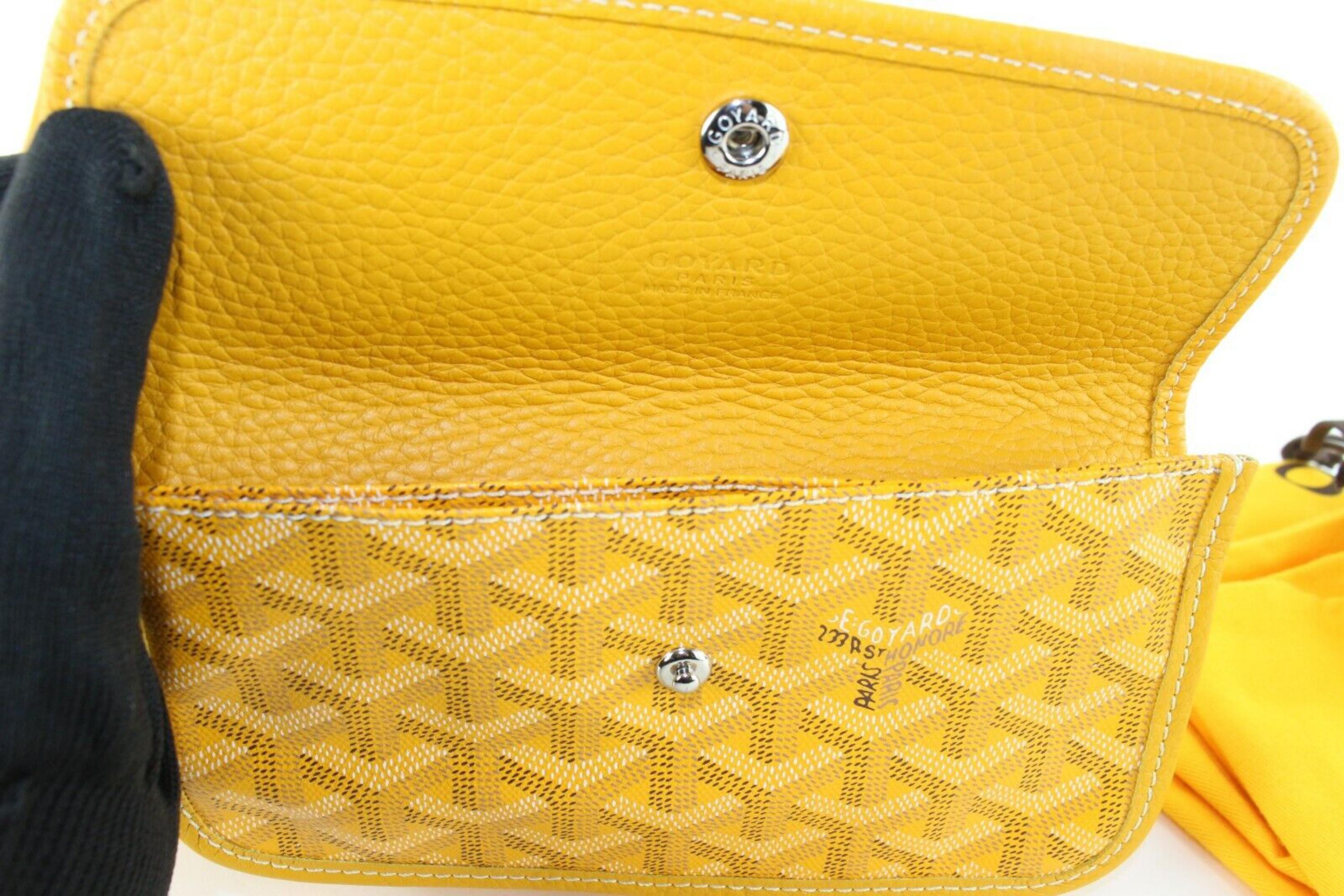 Goyard Yellow Chevron Sac Hardy Pet Carrier with Pouch 1GY1118 In Good Condition In Dix hills, NY