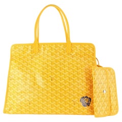 Goyard Yellow Chevron Sac Hardy Pet Carrier with Pouch 1GY1118
