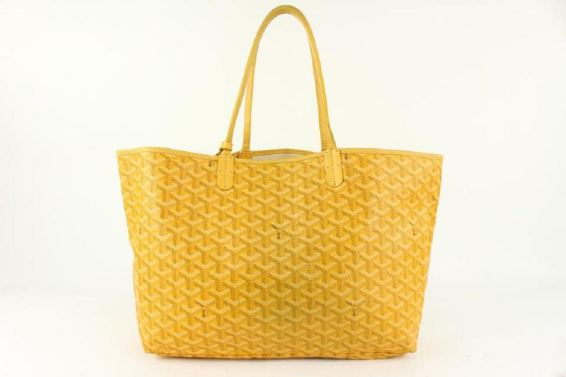 Goyard Yellow Chevron Saint Louis PM Tote Bag with Pouch 929gy99 1