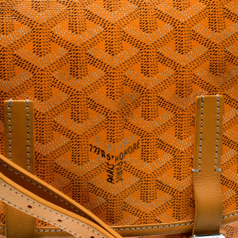 Goyard Yellow Coated Canvas and Leather Crossbody Bag 3