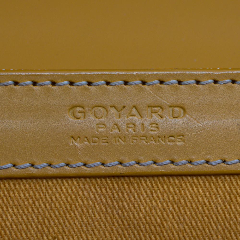 Goyard Borsa MM Saigon a manico alto in tela e pelle coates gialla 2