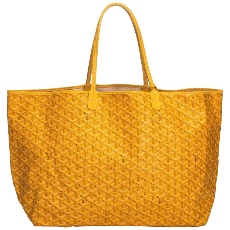 Goyard Yellow Coated Canvas Fabric Saint Louis GM France w/ Pouch at