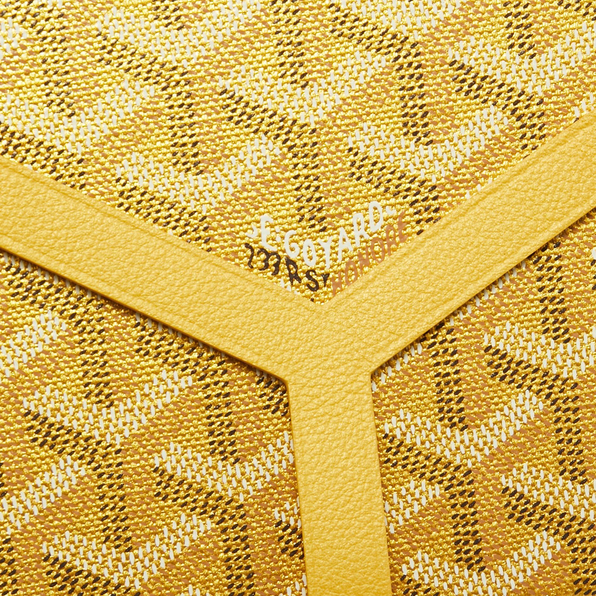 Goyard Yellow/Gold Coated Canvas and Leather Minaudiere Trunk Bag 3