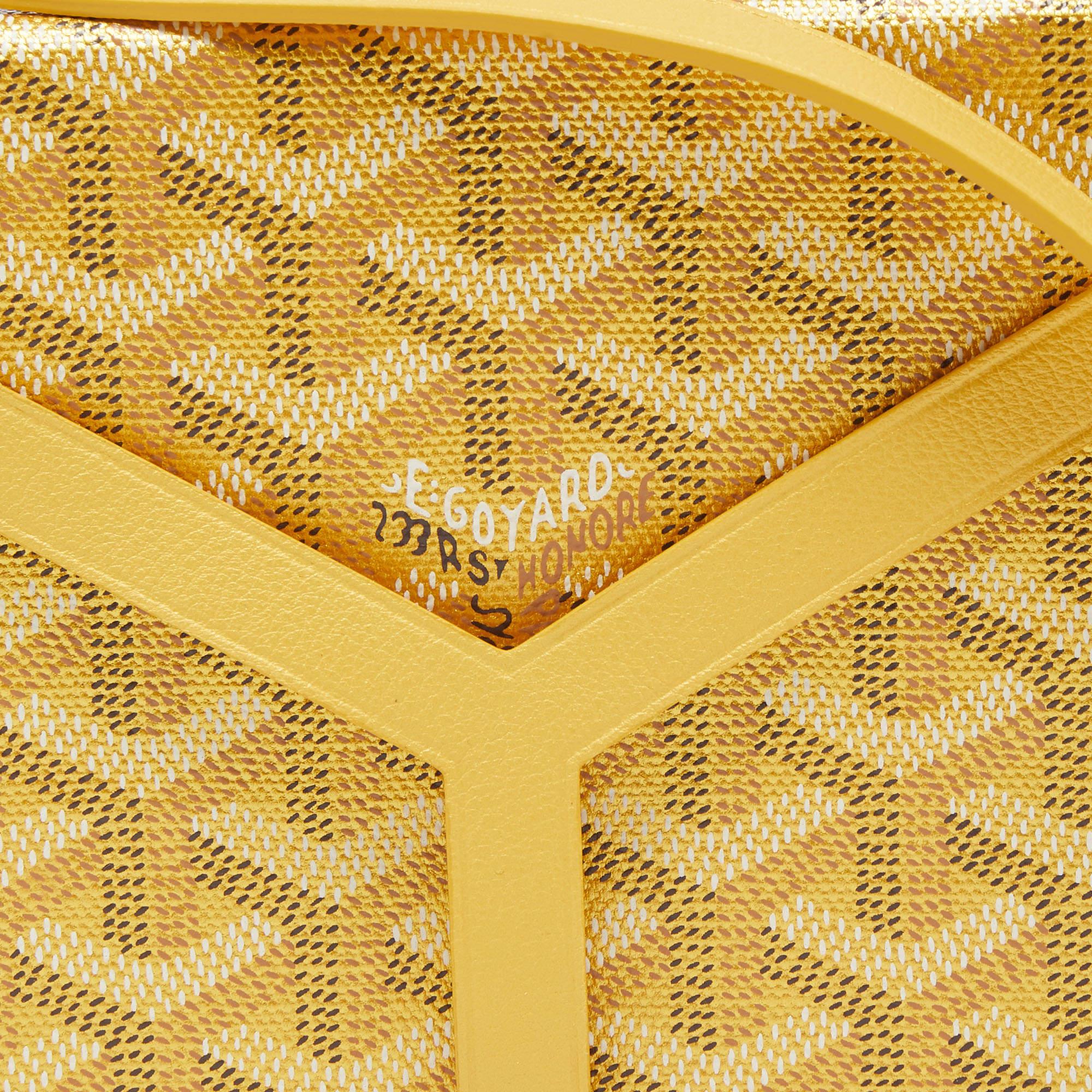 Goyard Yellow/Gold Coated Canvas and Leather Minaudiere Trunk Bag 1
