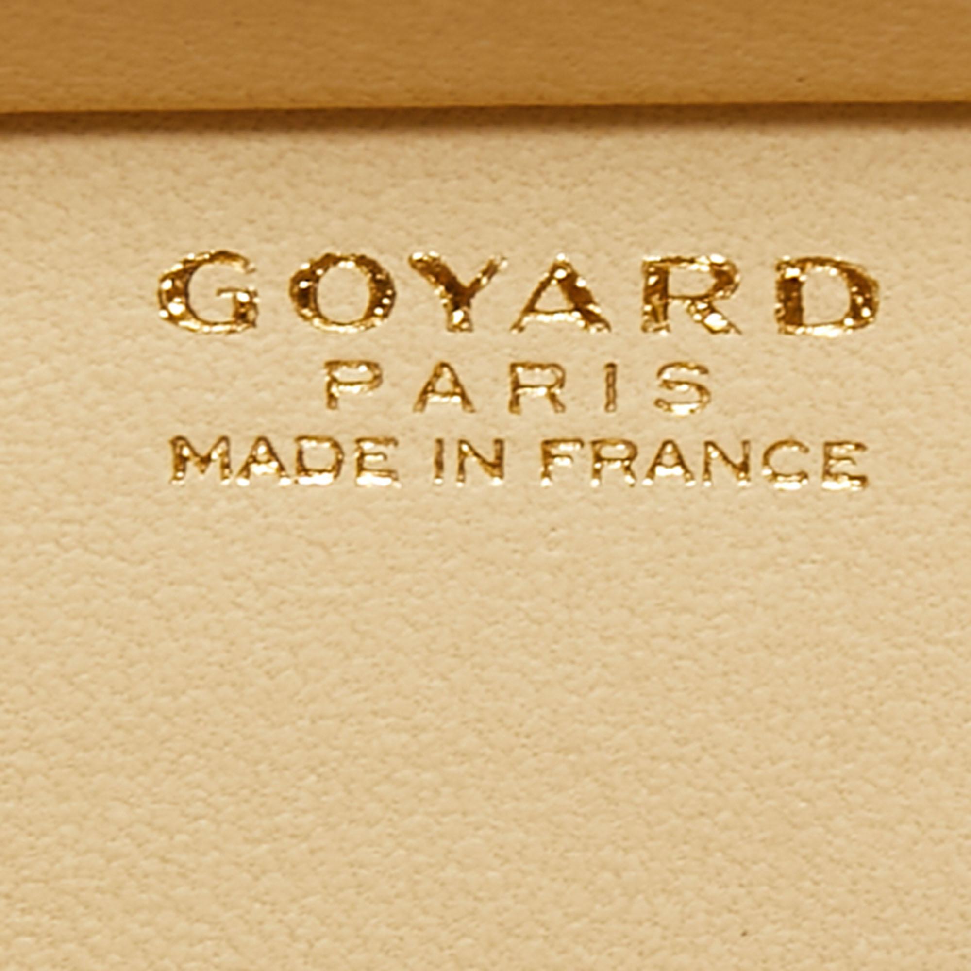Women's Goyard Yellow/Gold Coated Canvas and Leather Minaudiere Trunk Bag