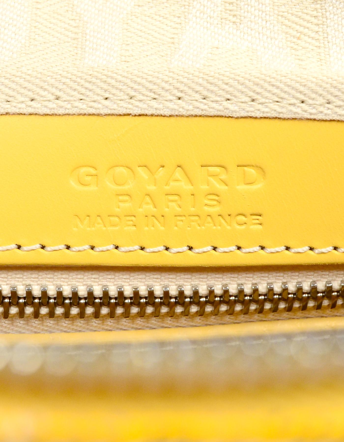 Goyard Yellow Goyardine Canvas/Leather Croisiere 50 Duffle/Travel Bag 1