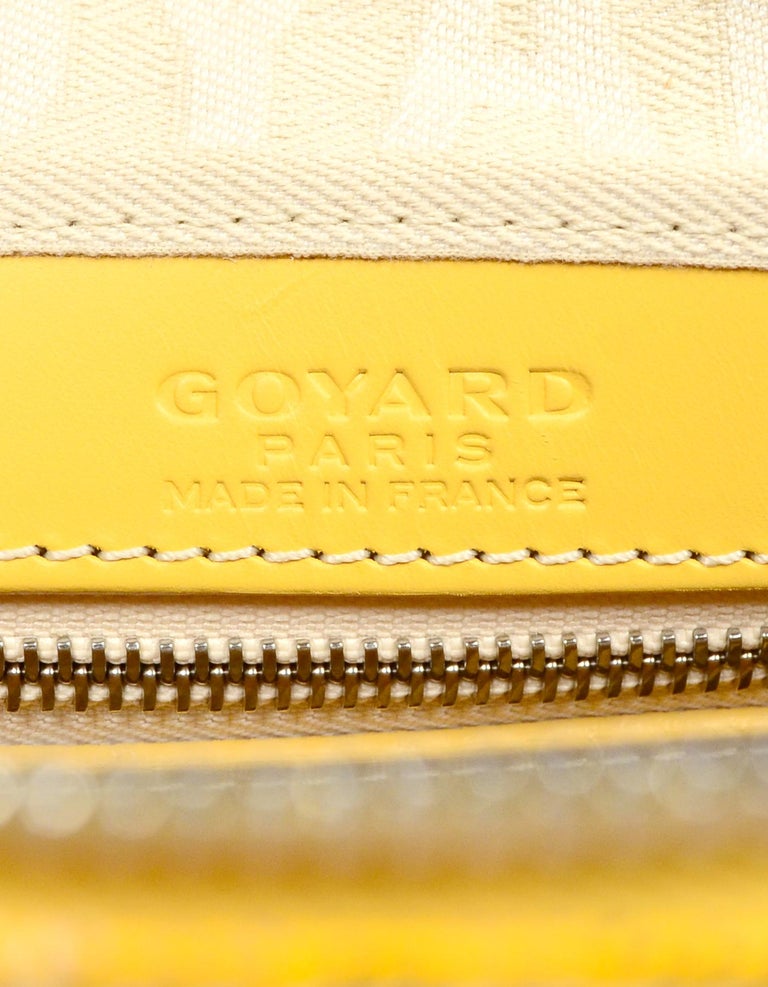 Goyard Yellow Goyardine Canvas/Leather Croisiere 50 Duffle/Travel Bag