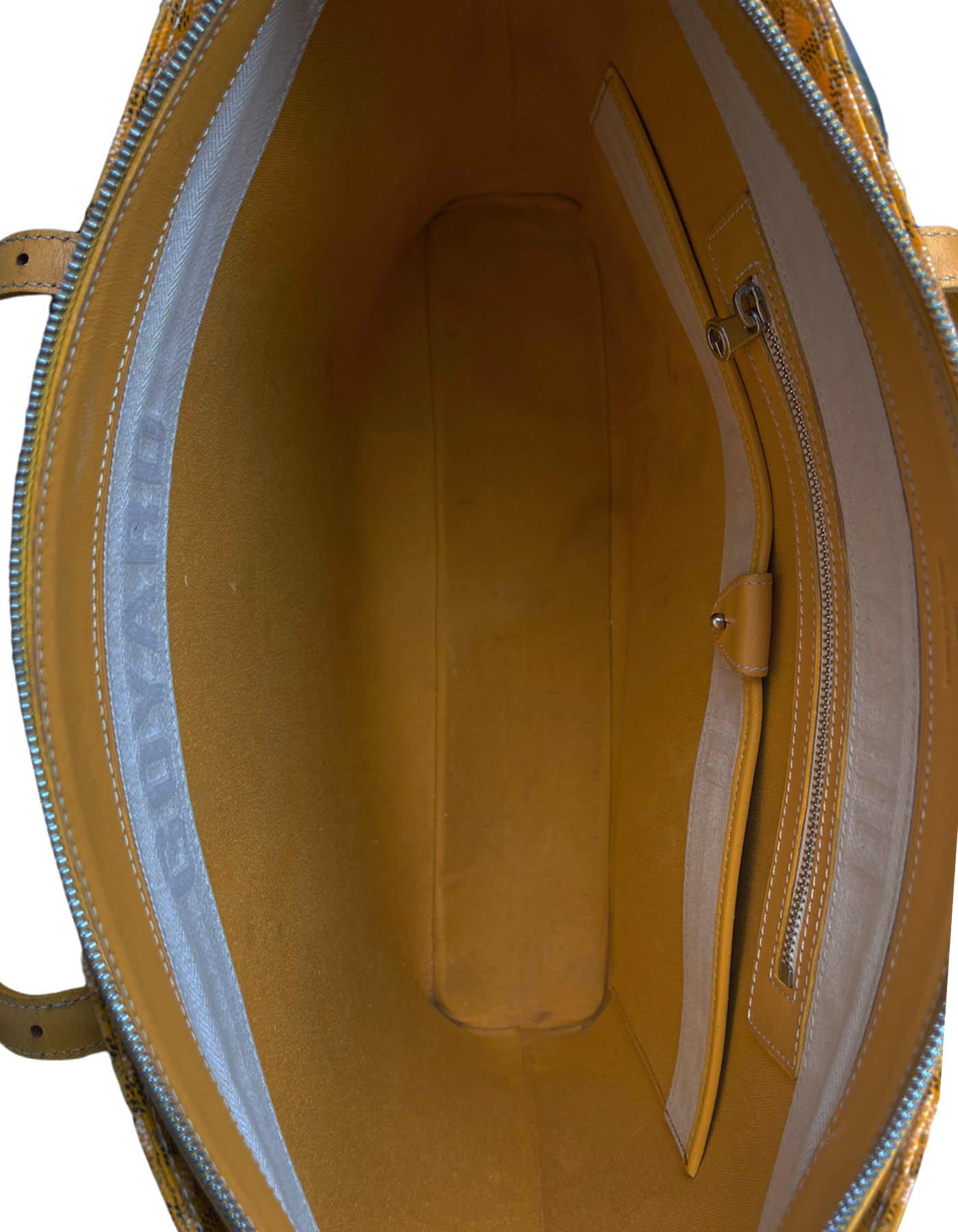 Goyard Gelb Goyardine Canvas Okinawa GM Tote Tasche 6