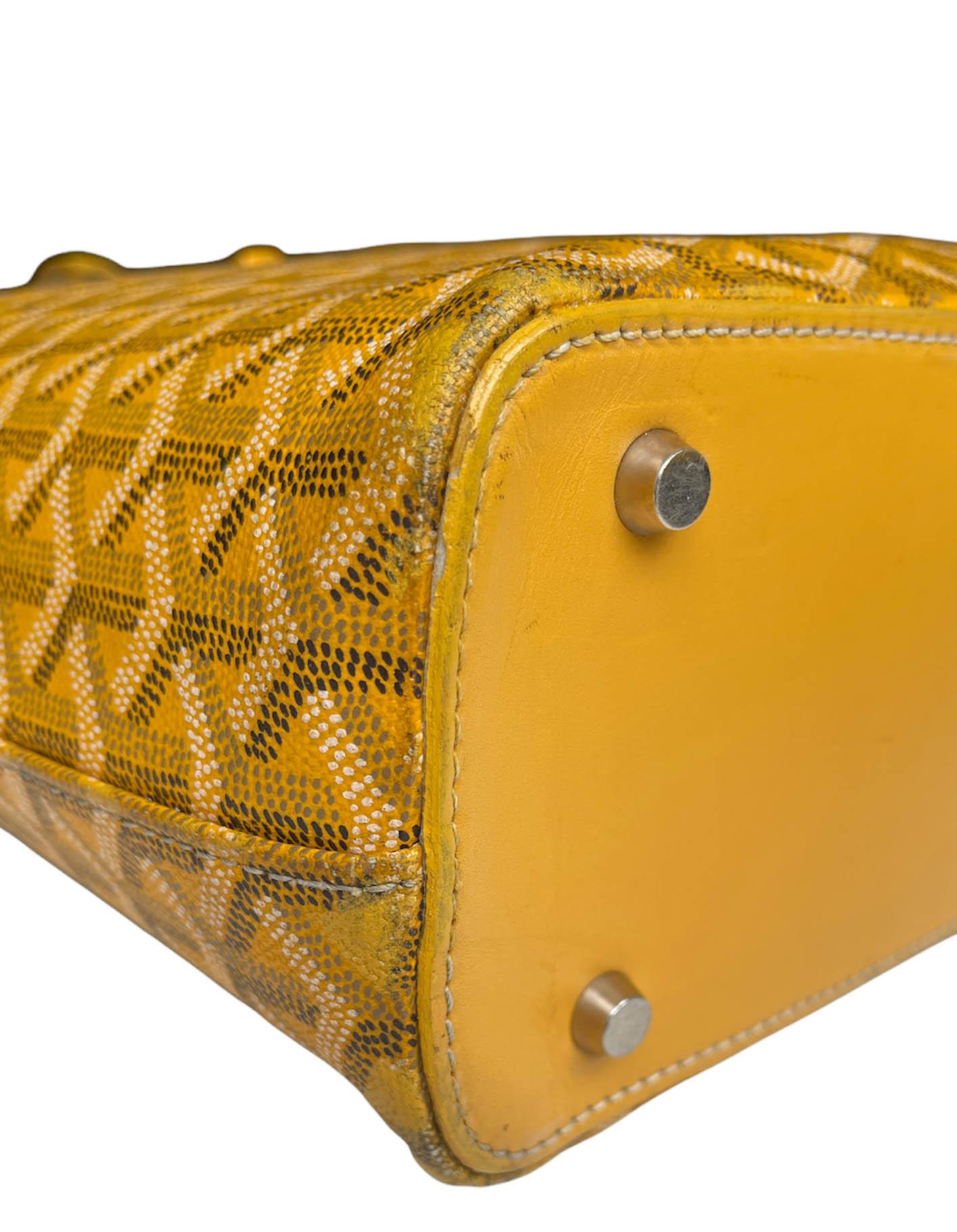 Goyard Gelb Goyardine Canvas Okinawa GM Tote Tasche 1