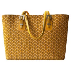 Goyard St. Louis GM Bag Navy Blue Chevron Tote at 1stDibs