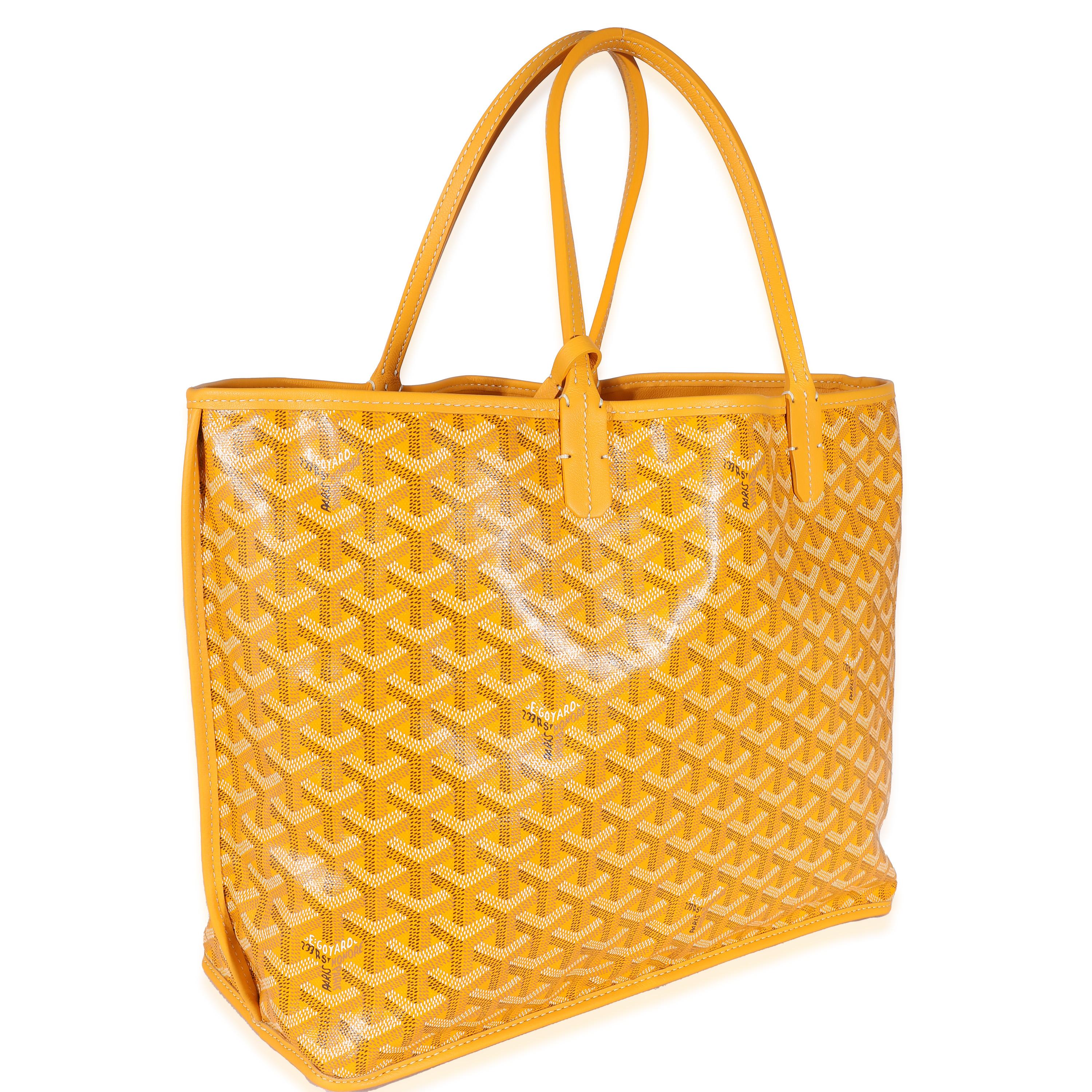 Goyard Yellow Goyardine Canvas Reversible Anjou PM In Excellent Condition For Sale In New York, NY