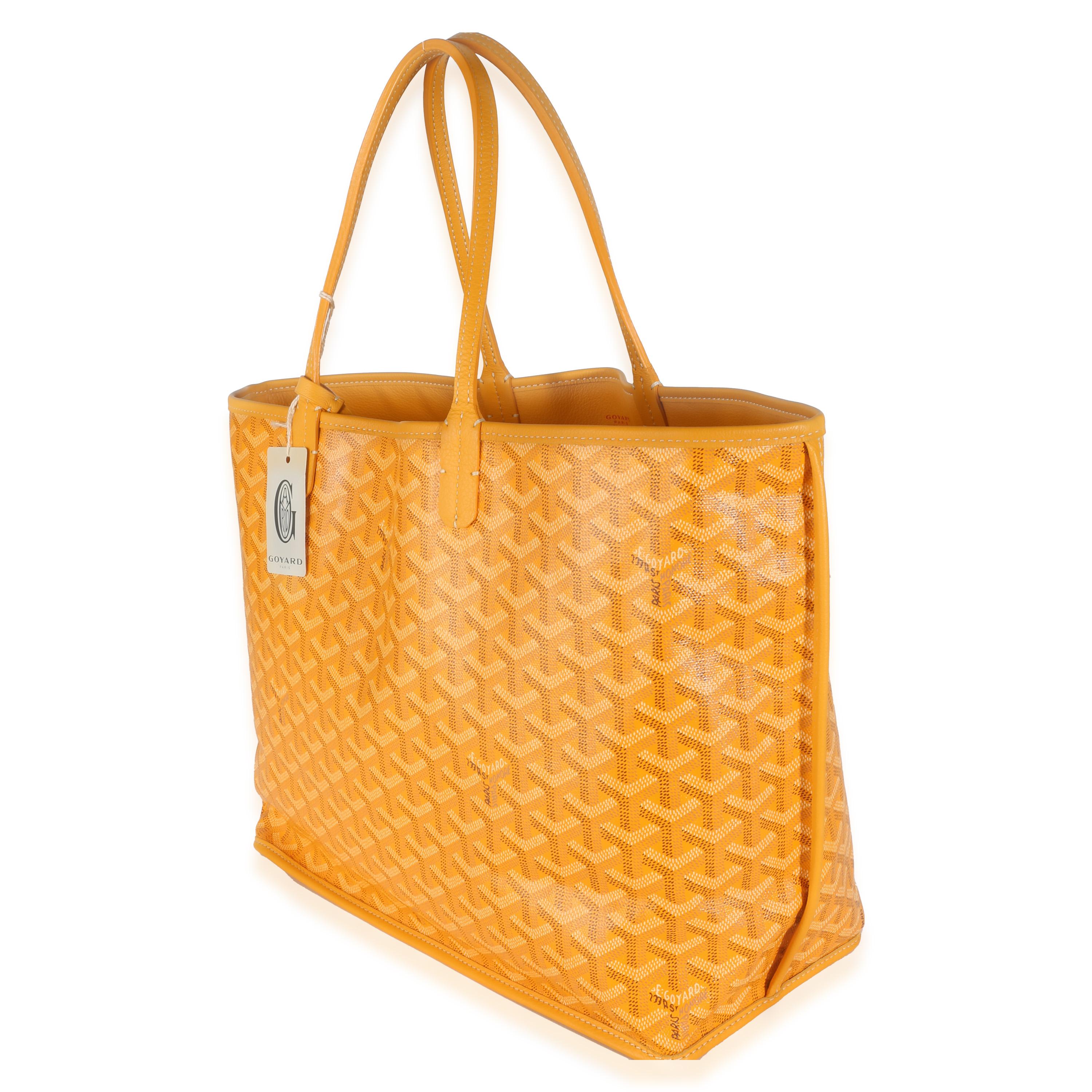 Goyard Yellow Goyardine Canvas Reversible Anjou PM In Excellent Condition For Sale In New York, NY