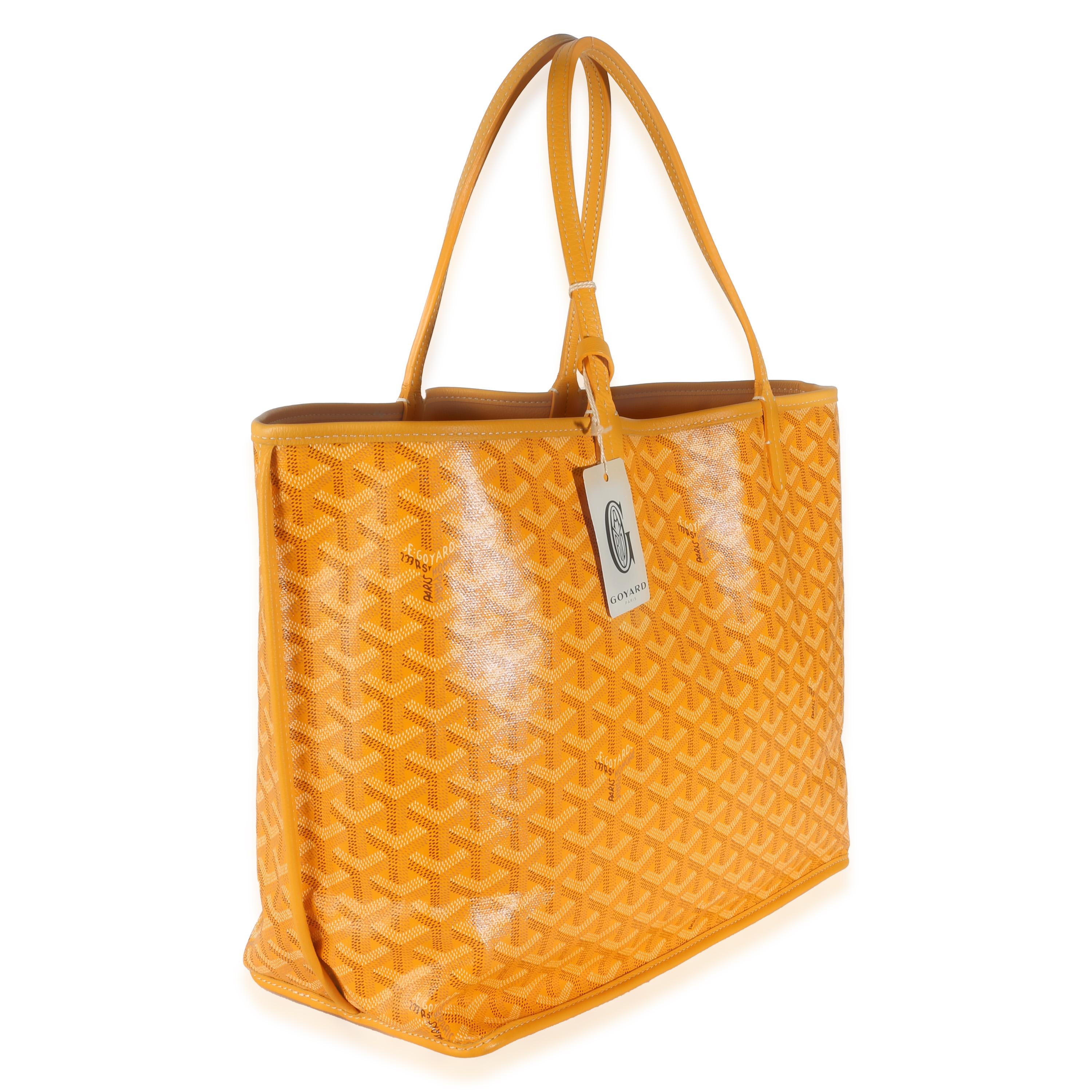 Women's or Men's Goyard Yellow Goyardine Canvas Reversible Anjou PM For Sale