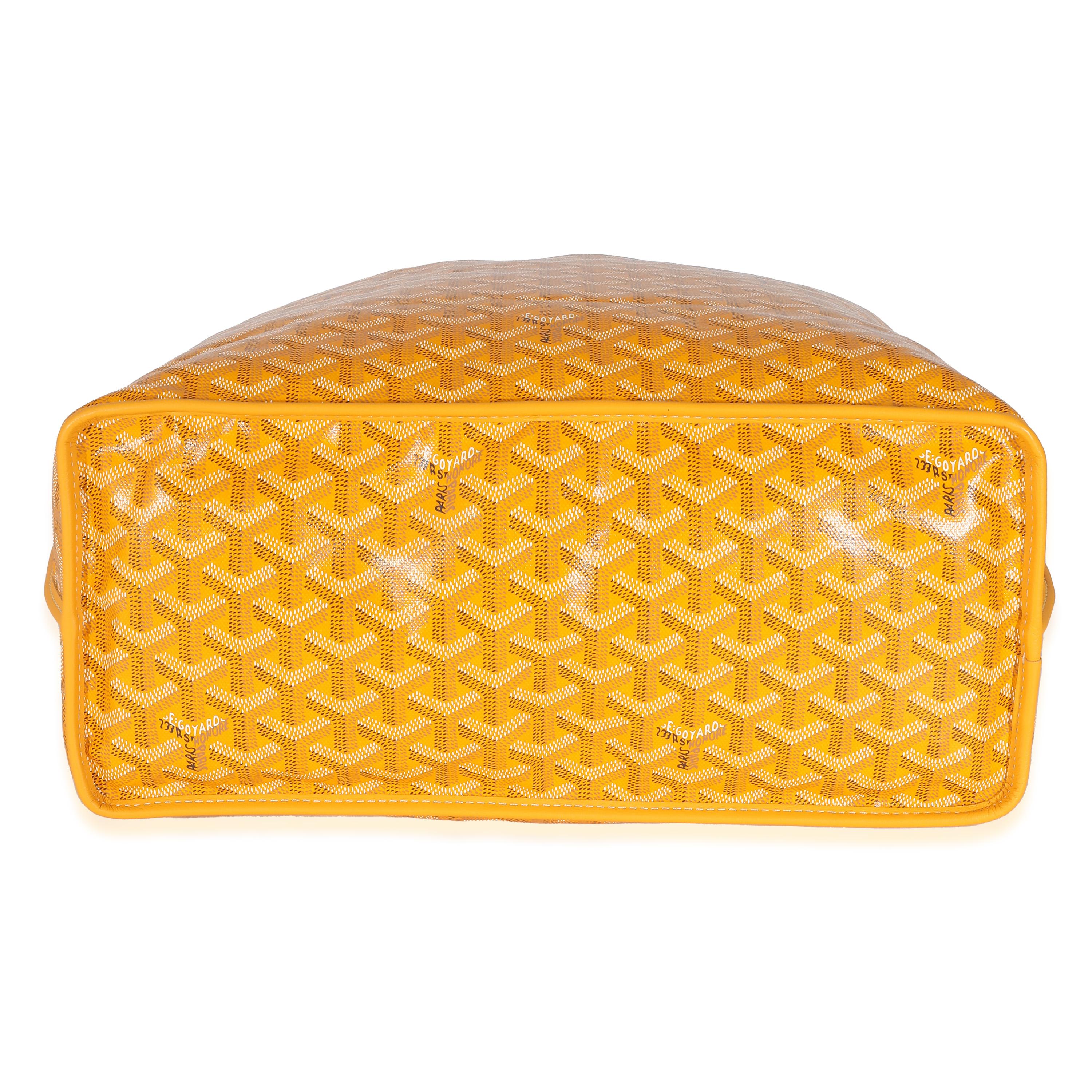 Goyard Yellow Goyardine Canvas Reversible Anjou PM For Sale 1
