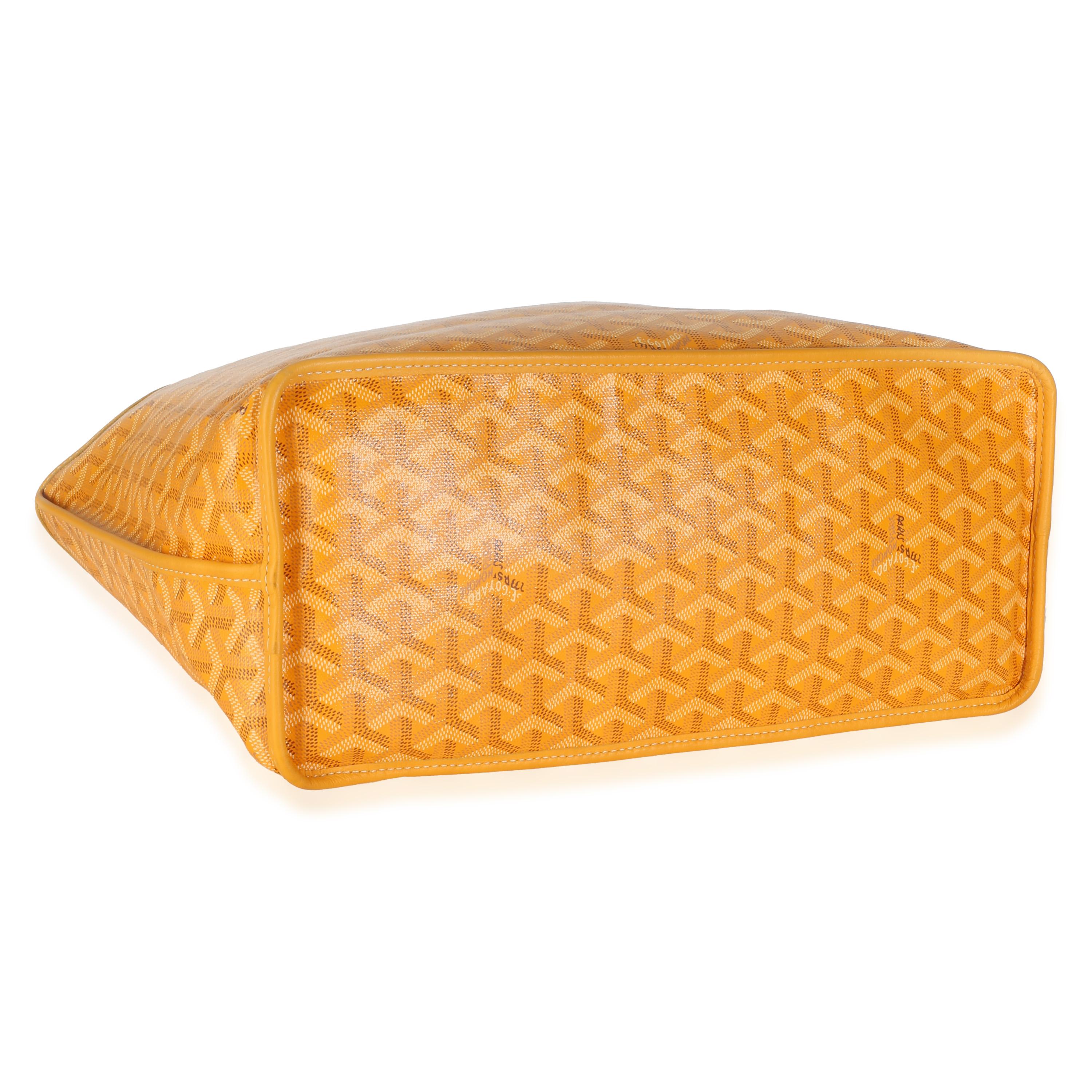 Goyard Yellow Goyardine Canvas Reversible Anjou PM For Sale 2
