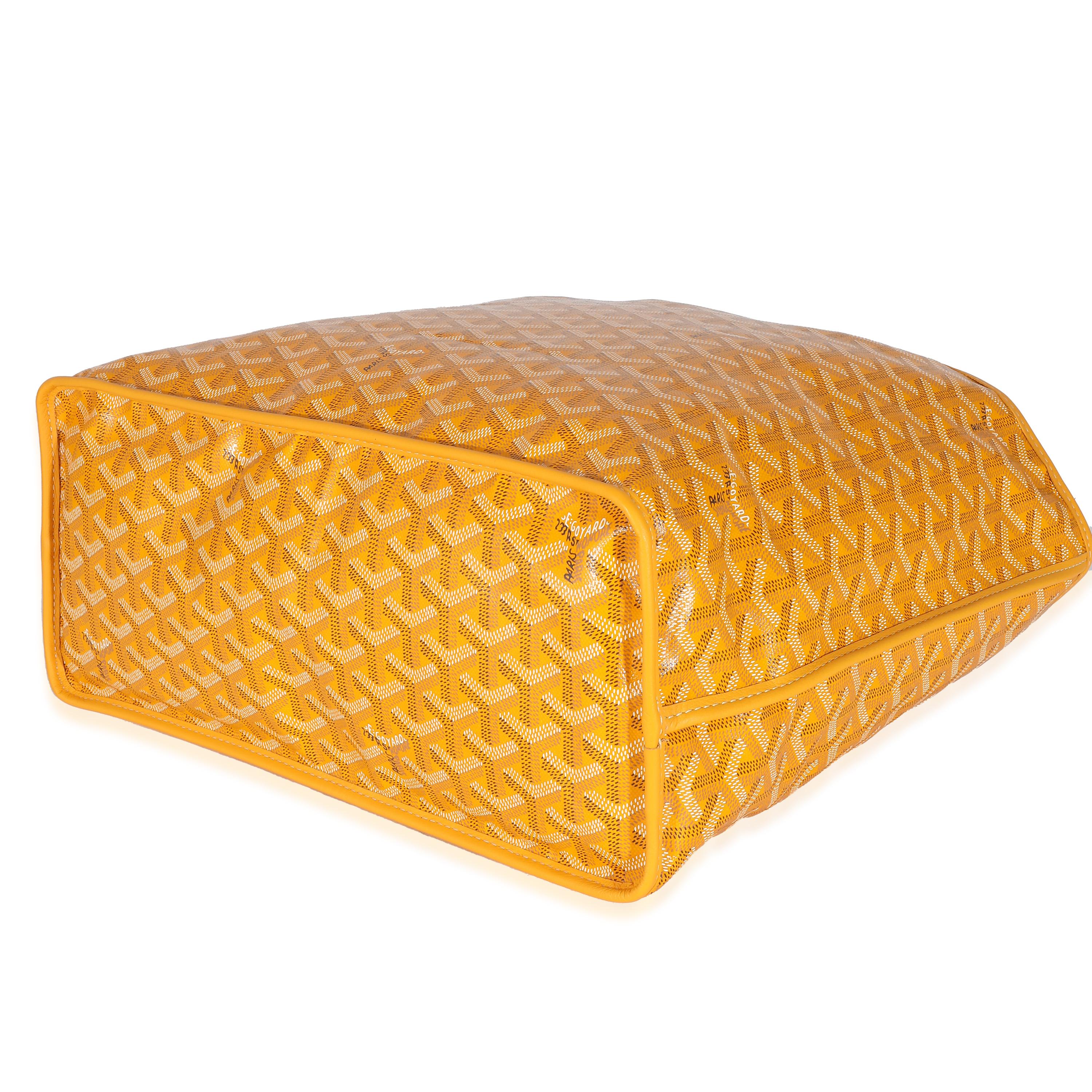 Goyard Yellow Goyardine Canvas Reversible Anjou PM For Sale 3