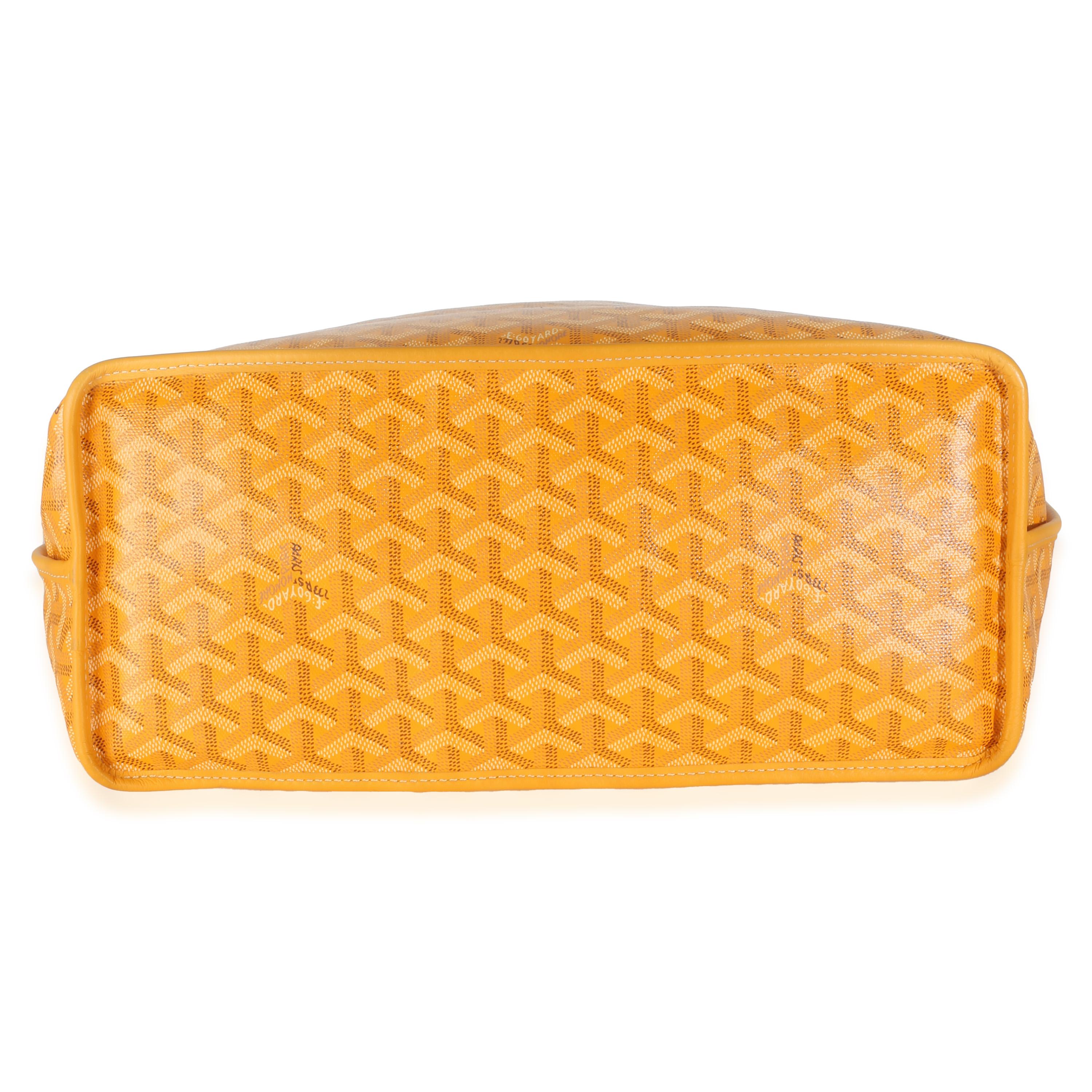 Goyard Yellow Goyardine Canvas Reversible Anjou PM For Sale 3