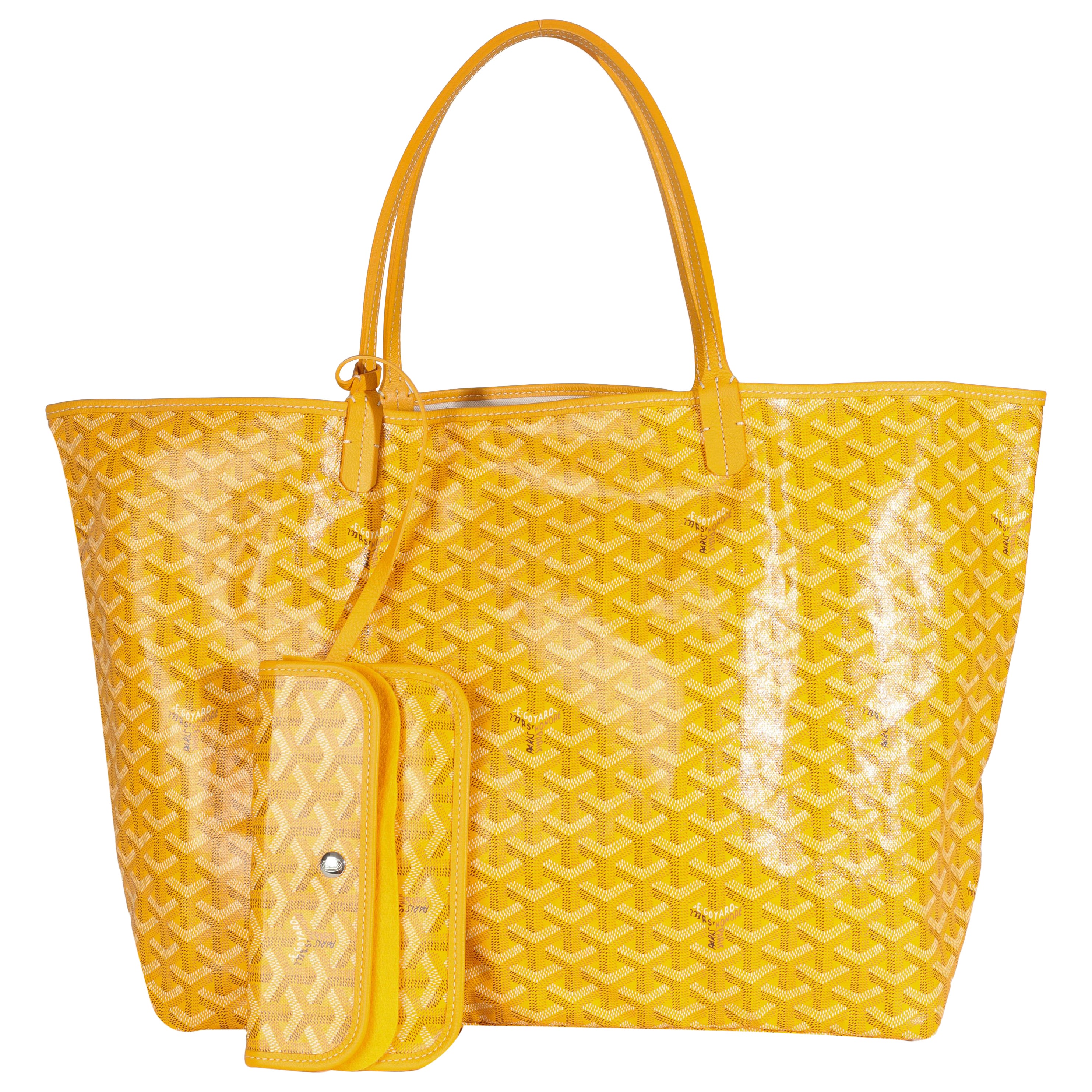Goyard Jaune Goyardine Toile Saint Louis GM