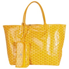 Goyard Jaune Goyardine Toile Saint Louis GM