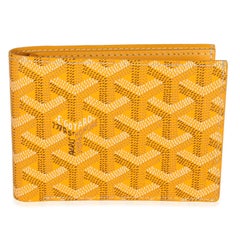 Goyard Yellow Goyardine Canvas Victoire Wallet