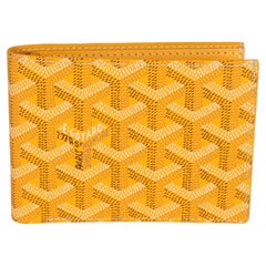 Goyard Yellow Goyardine Canvas Victoire Wallet