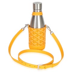 Goyard Yellow Goyardine Canvas Yonne MM Case & Flask