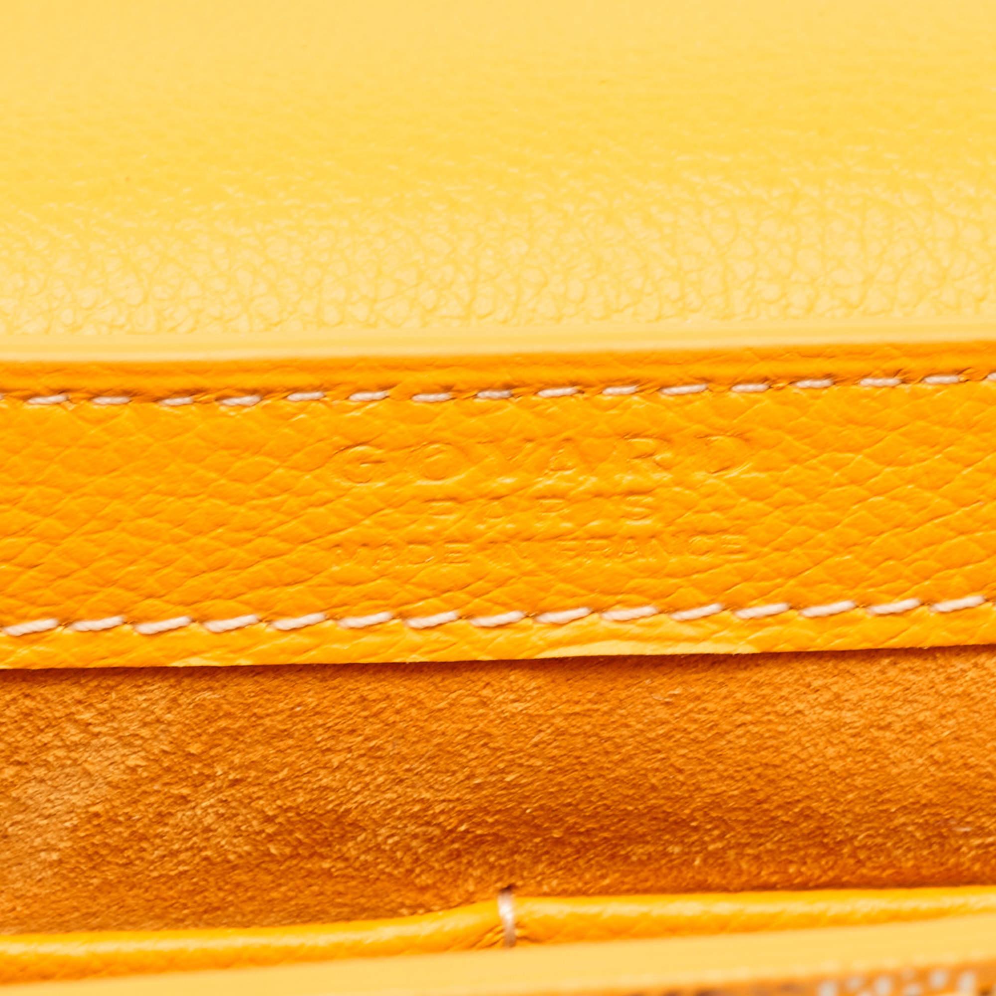 Goyard Yellow Goyardine Coated Canvas and Leather 233 PM Shoulder Bag 6