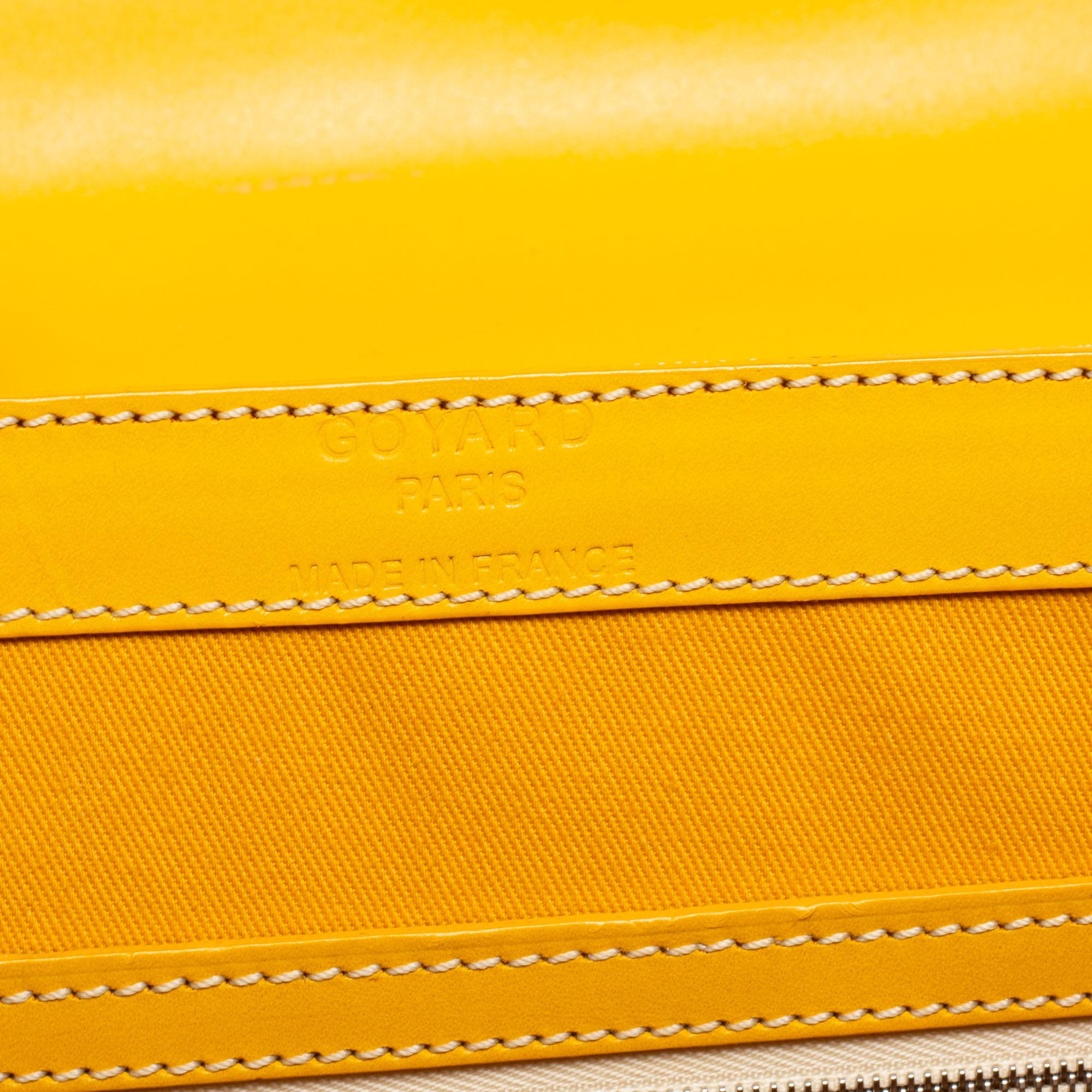 Goyard Yellow Goyardine Coated Canvas and Leather Saigon MM Top Handle Bag 5