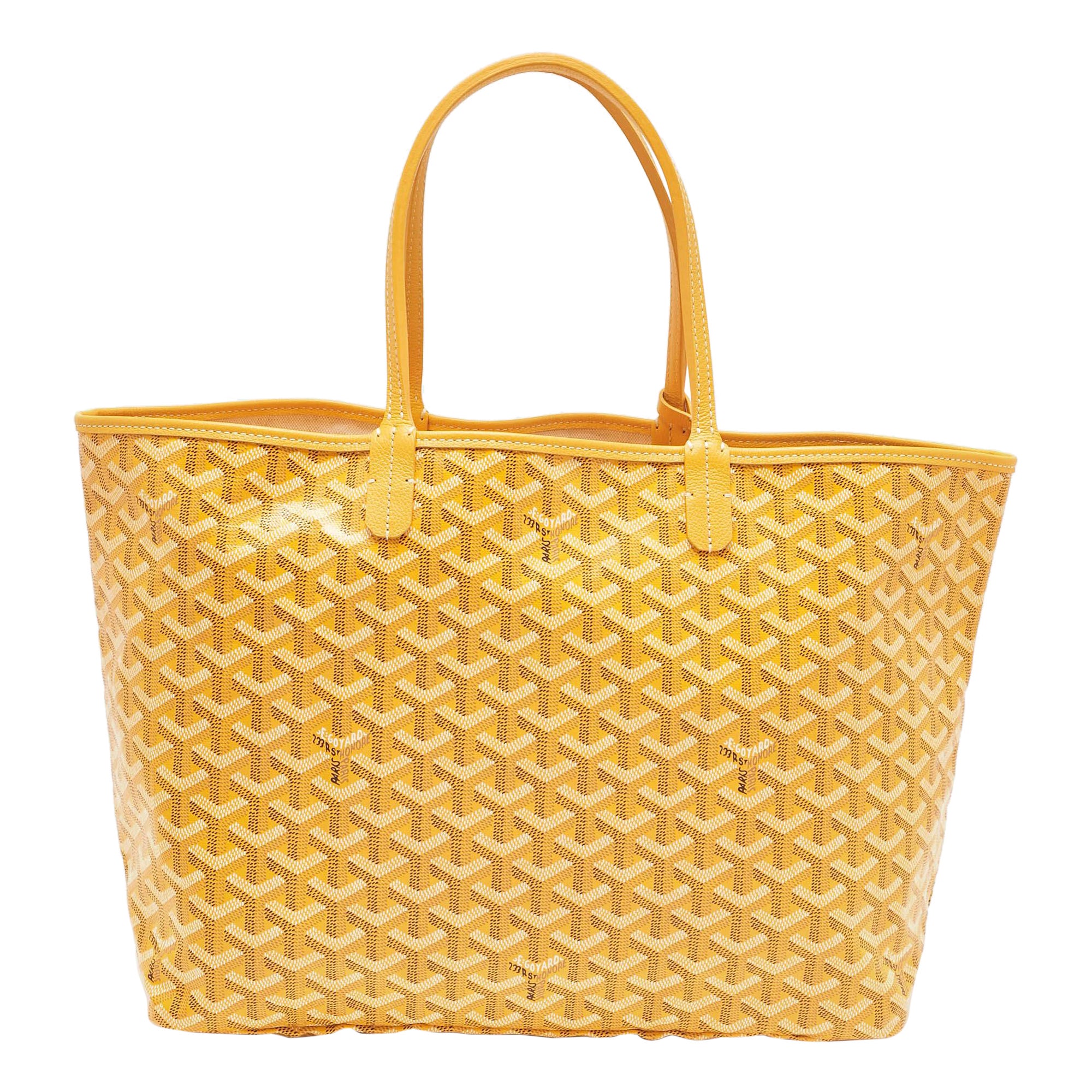 Goyard Yellow Goyardine Coated Canvas and Leather Saint Louis PM Tote