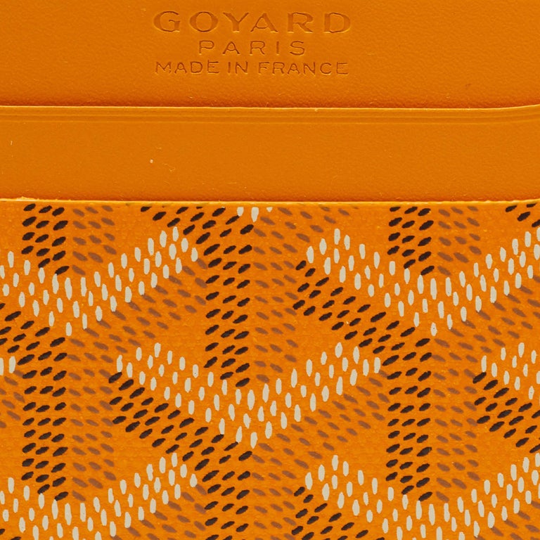 Goyard Orange Goyardine Coated Canvas Saint Pierre Card Holder Goyard