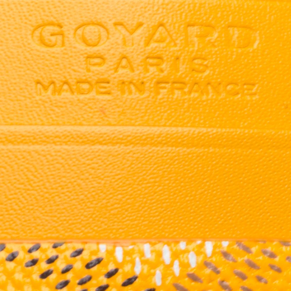 Goyard Yellow Goyardine Coated Canvas and Leather Saint Sulpice Card Holder 1