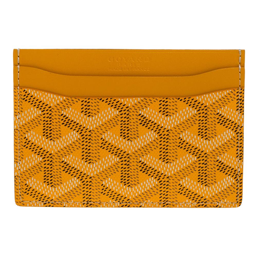 goyard card holder yellow