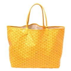 Goyard Gelb Goyardine beschichtetes Segeltuch St. Louis GM Tote