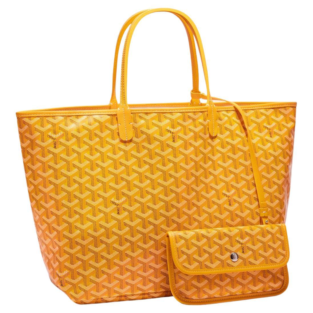 Goyard Yellow Goyardine Coated Canvas St. Louis GM Tote at 1stDibs
