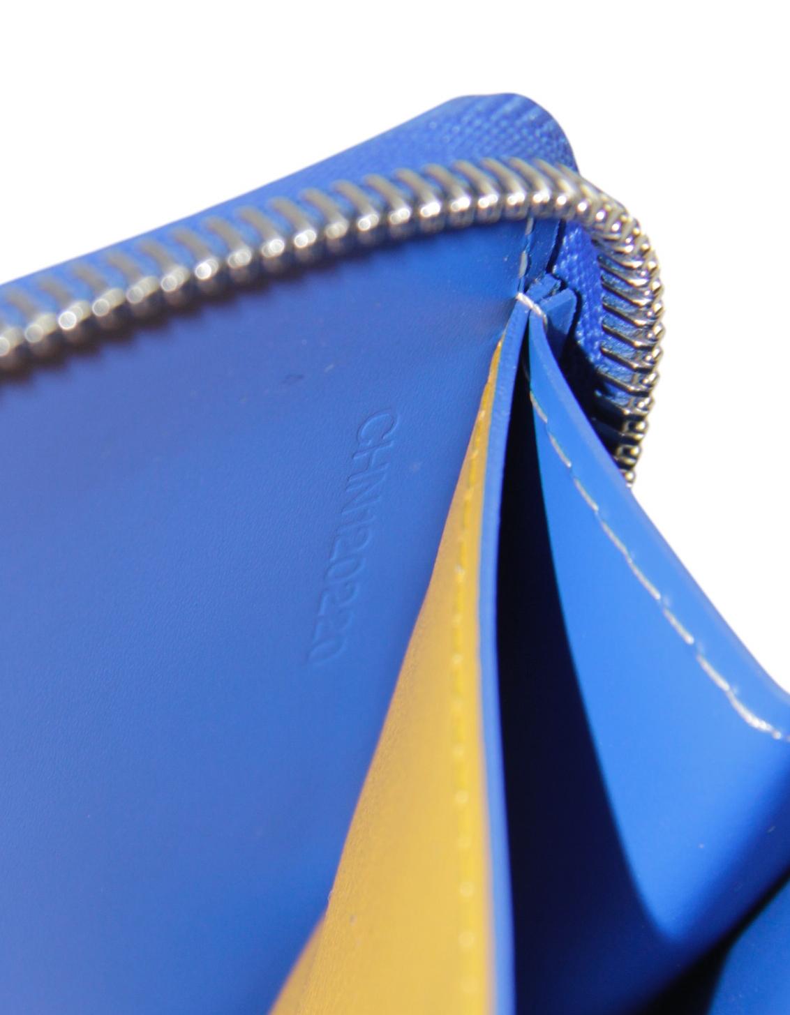 Goyardine Blue Goyardine Matignon Zip Around GM Wallet 4
