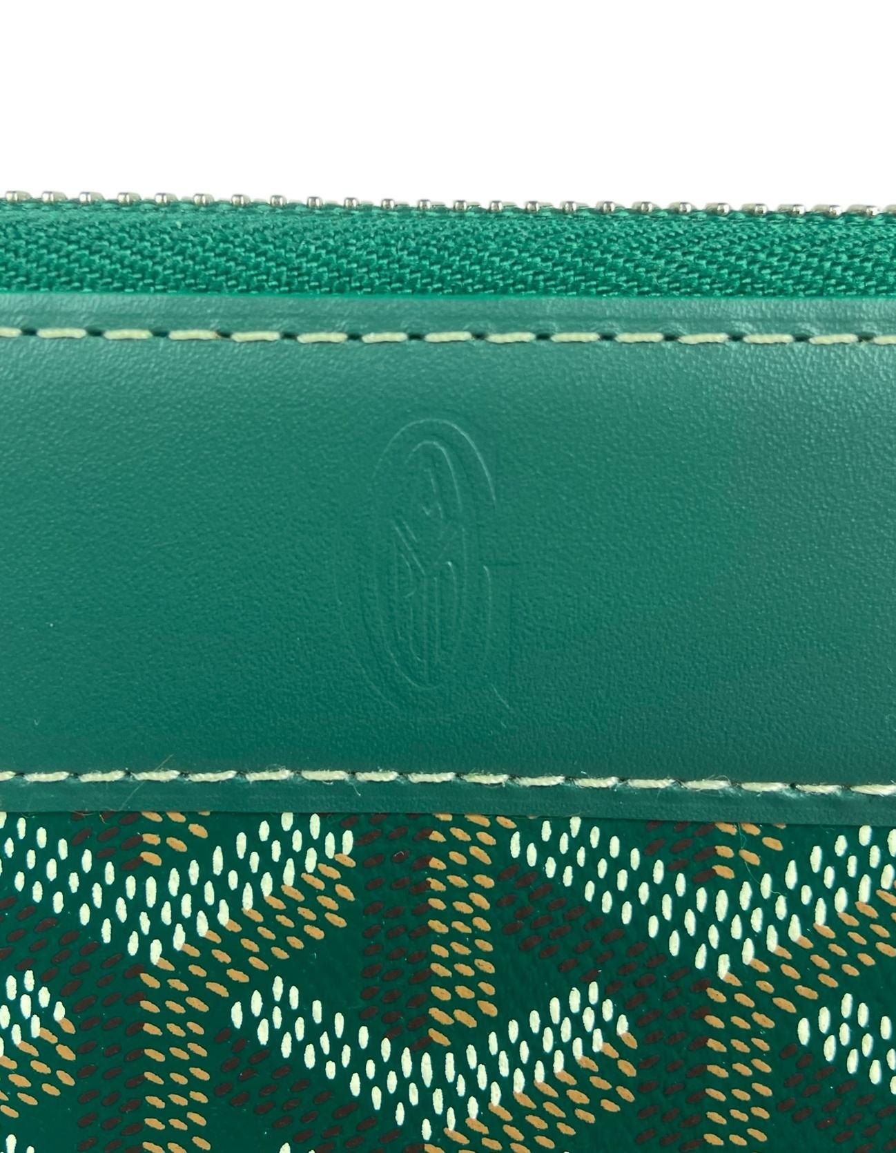Goyardine Green Goyardine Matignon Zip Around GM Wallet 3