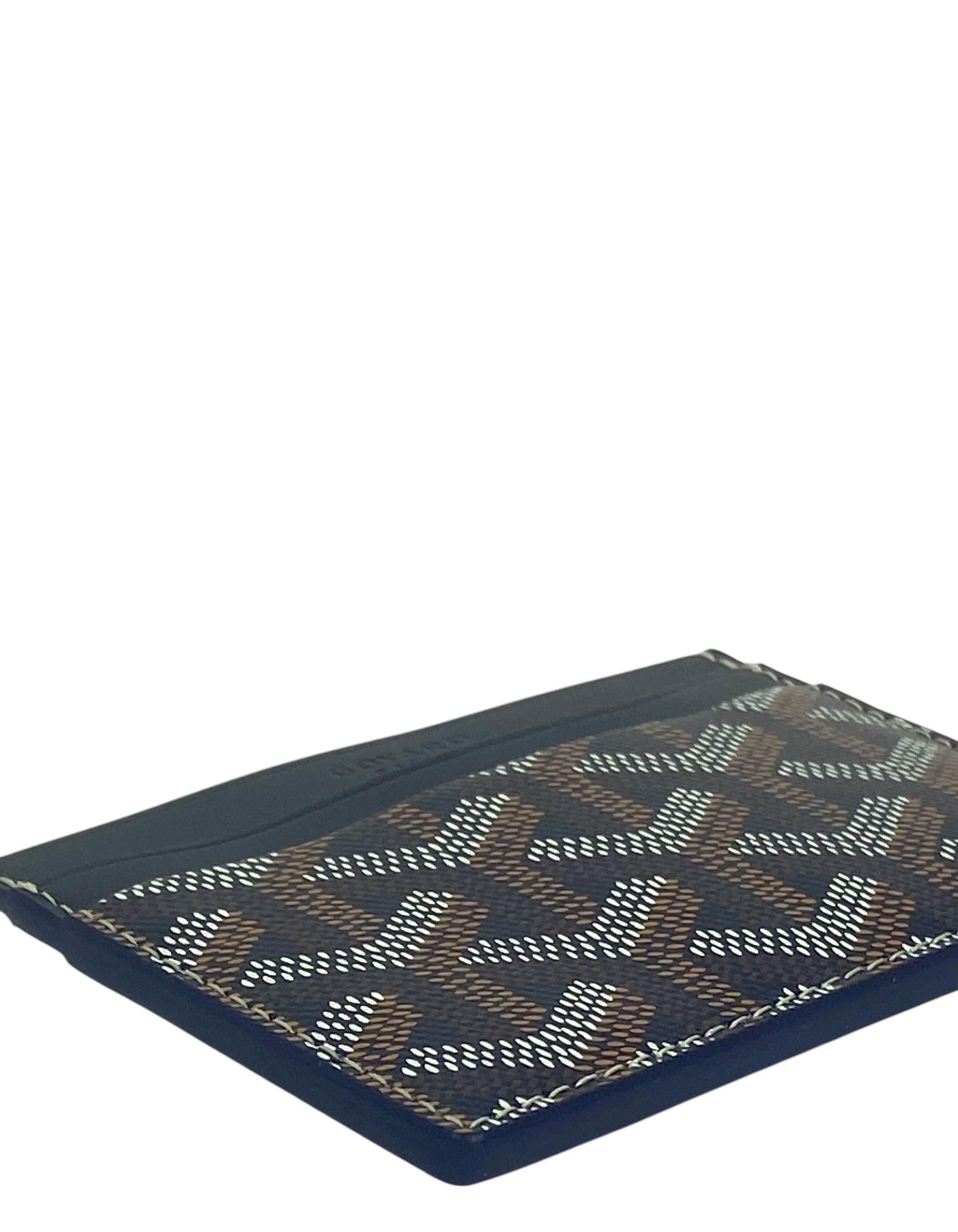 Women's or Men's Goyardine Navy Goyardine Canvas Saint Sulpice Card Holder