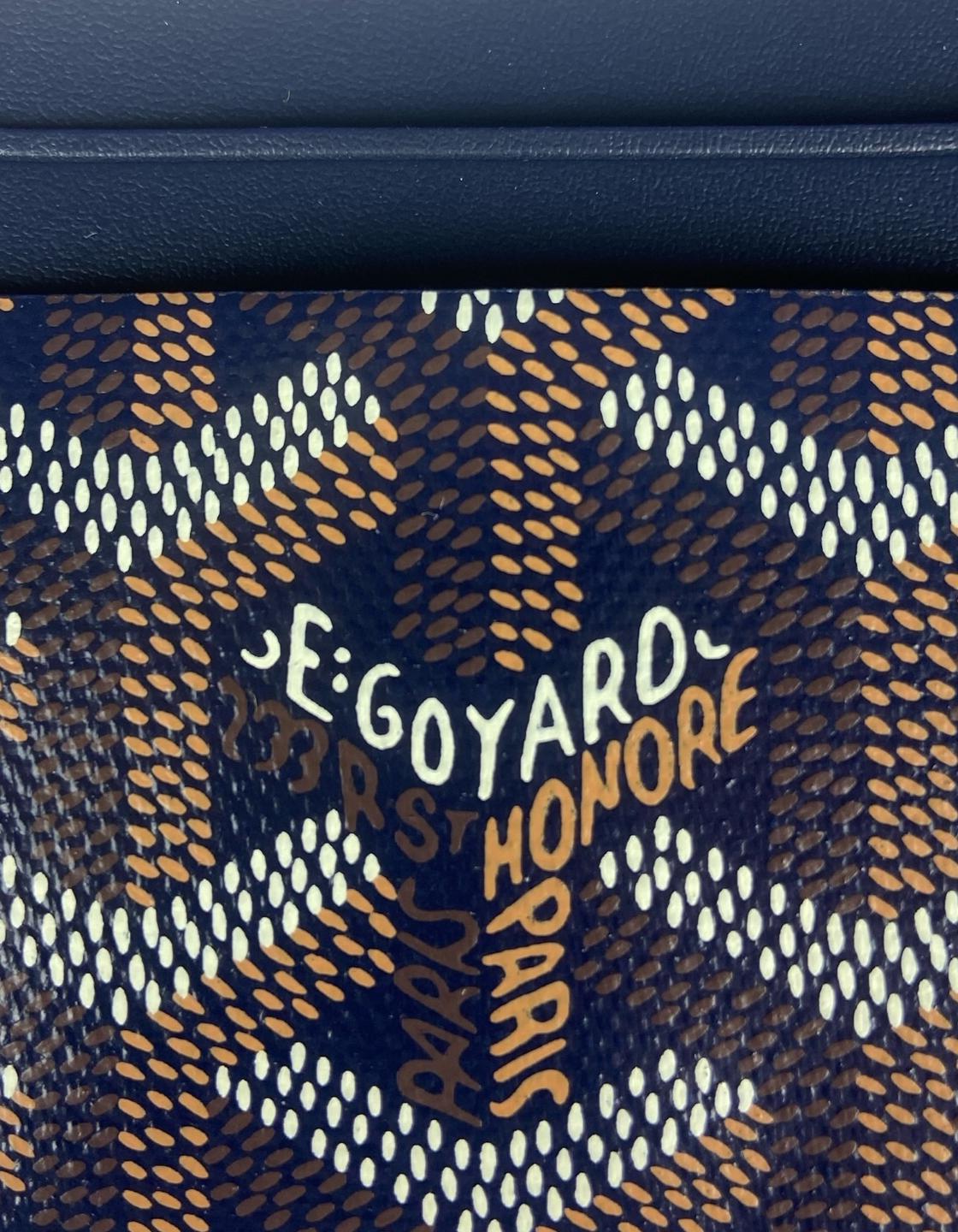 Goyardine Navy Goyardine Canvas Saint Sulpice Card Holder 2