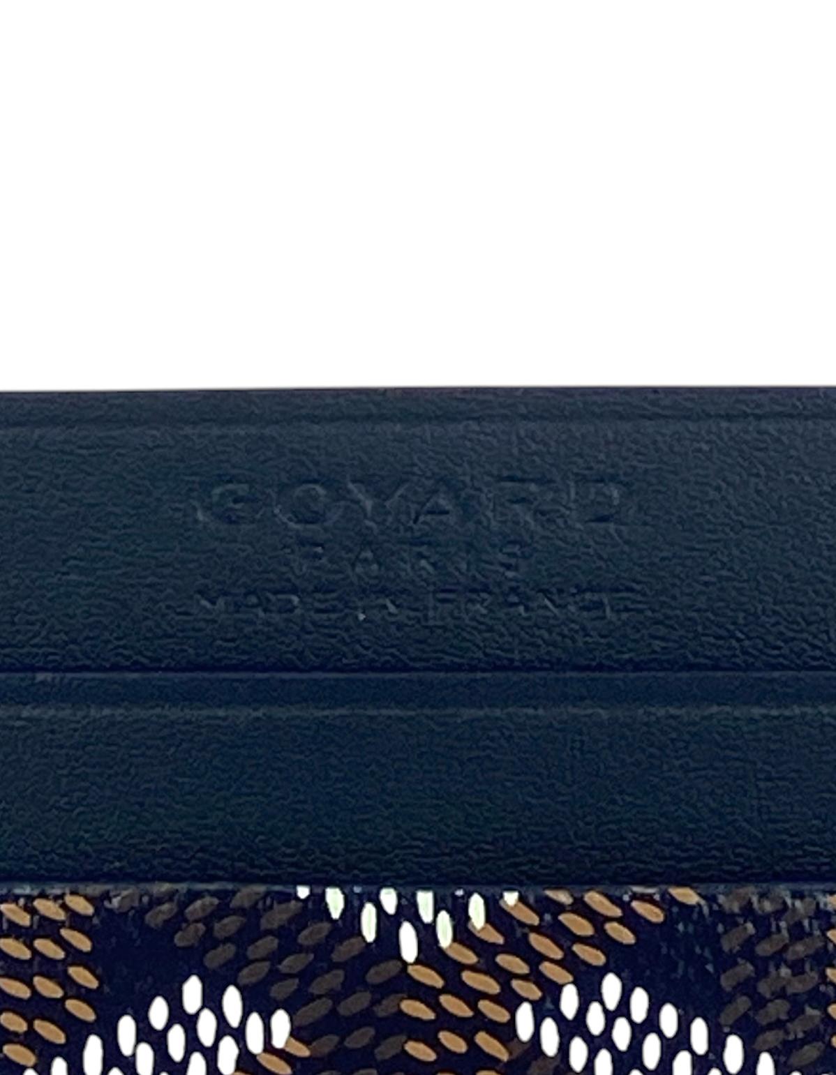 Goyardine Navy Goyardine Canvas Saint Sulpice Card Holder 4