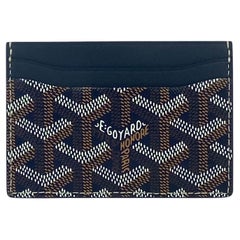 Goyardine Navy Goyardine Canvas Saint Sulpice Card Holder