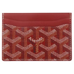 Goyardine Rot Goyardine Canvas Saint Sulpice Kartenetui aus Segeltuch
