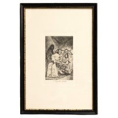 Goya's Etching Tragala Perro 1797-1799 for Prado Museum in Madrid