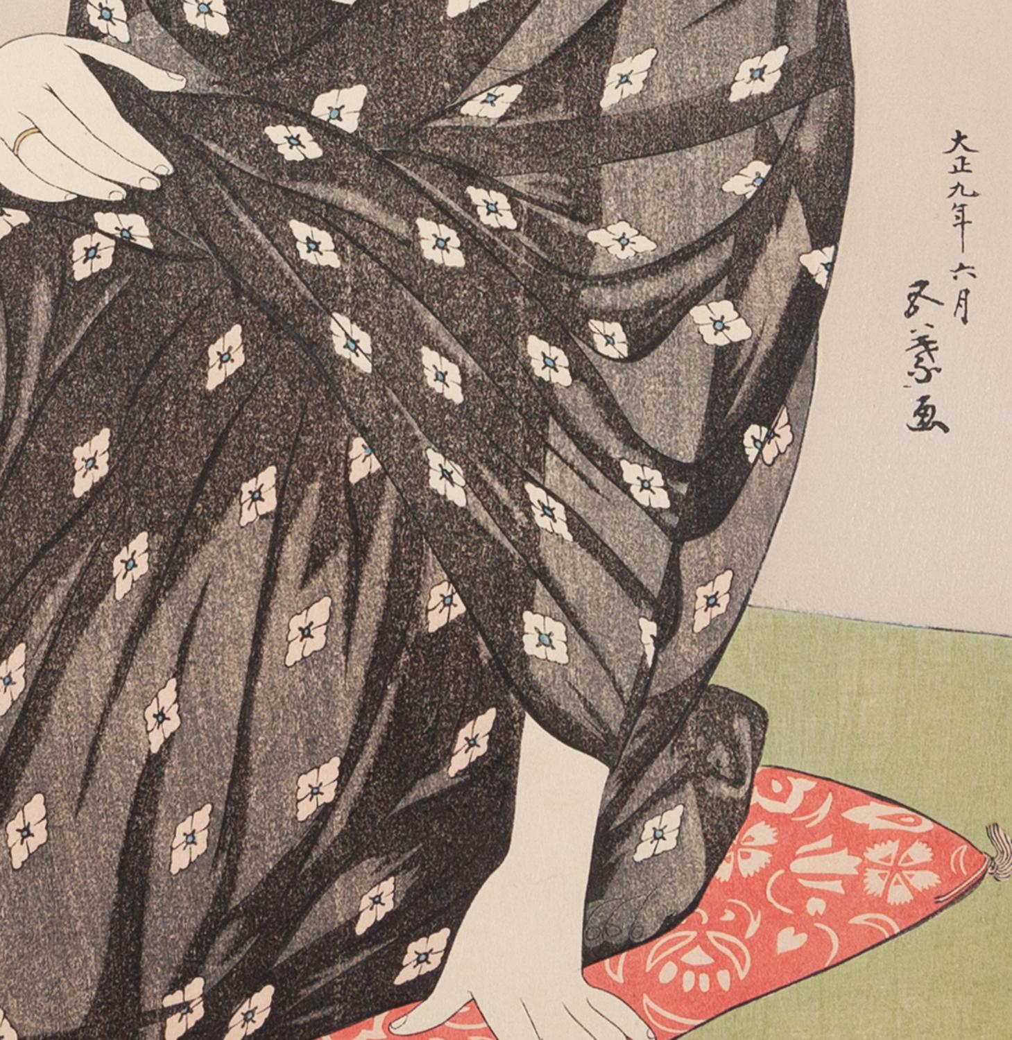 Taisho Goyo Hashiguchi, Original Japanese Woodblock Print, Beauty, Shin Hanga, Ukiyo-e For Sale
