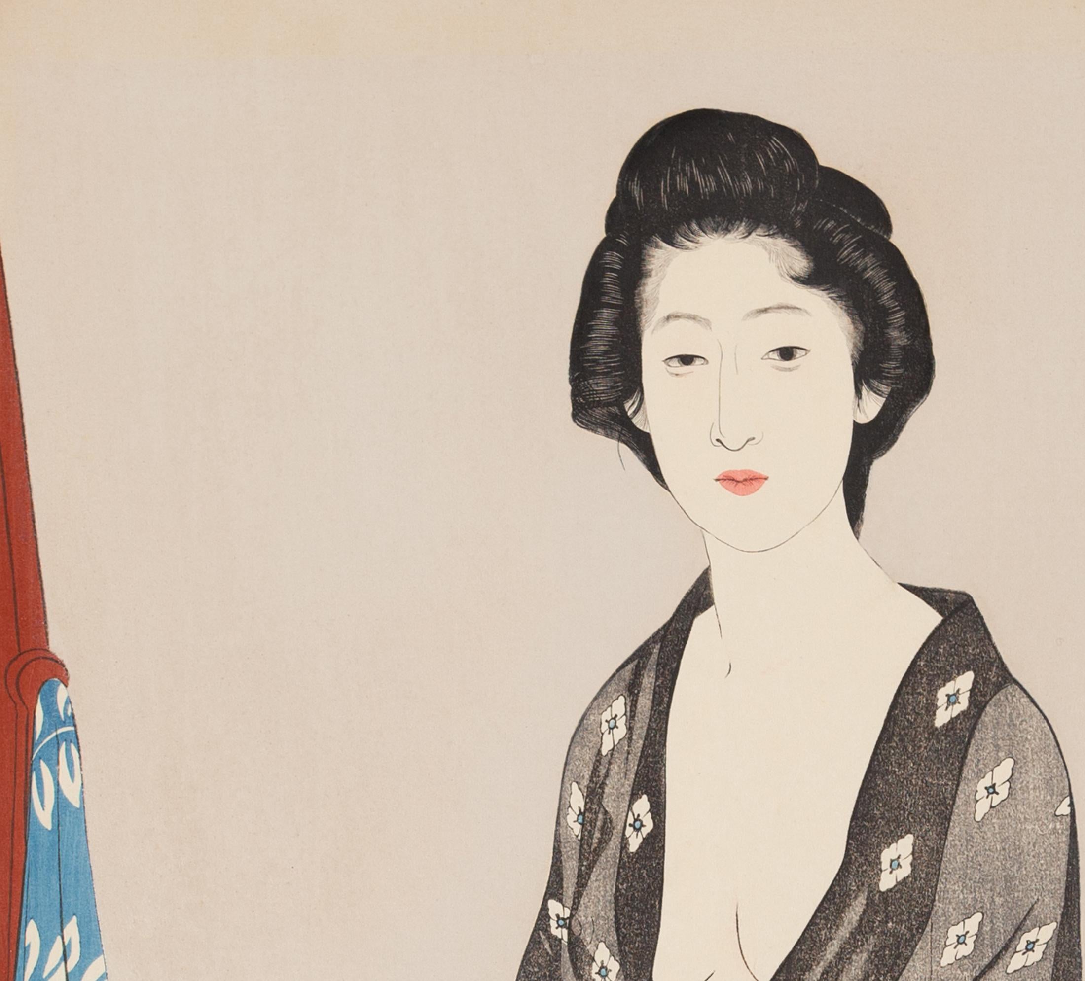 Hand-Crafted Goyo Hashiguchi, Original Japanese Woodblock Print, Beauty, Shin Hanga, Ukiyo-e For Sale