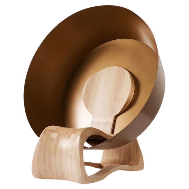 GOYO  Steel and Maple Lounge Chair