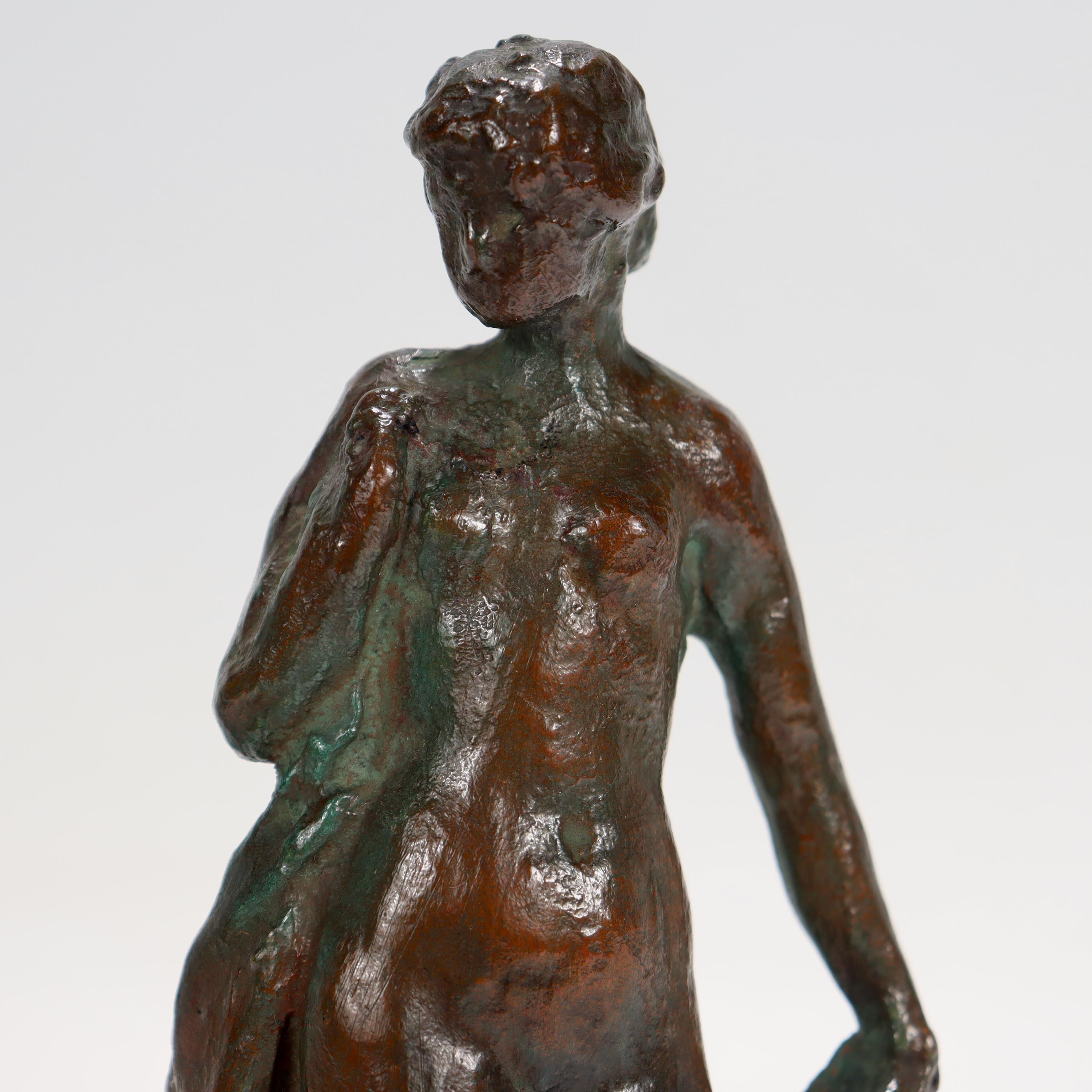 Japonais Sculpture en bronze de Gozo Kawamura de « Summer », une femme nue en vente