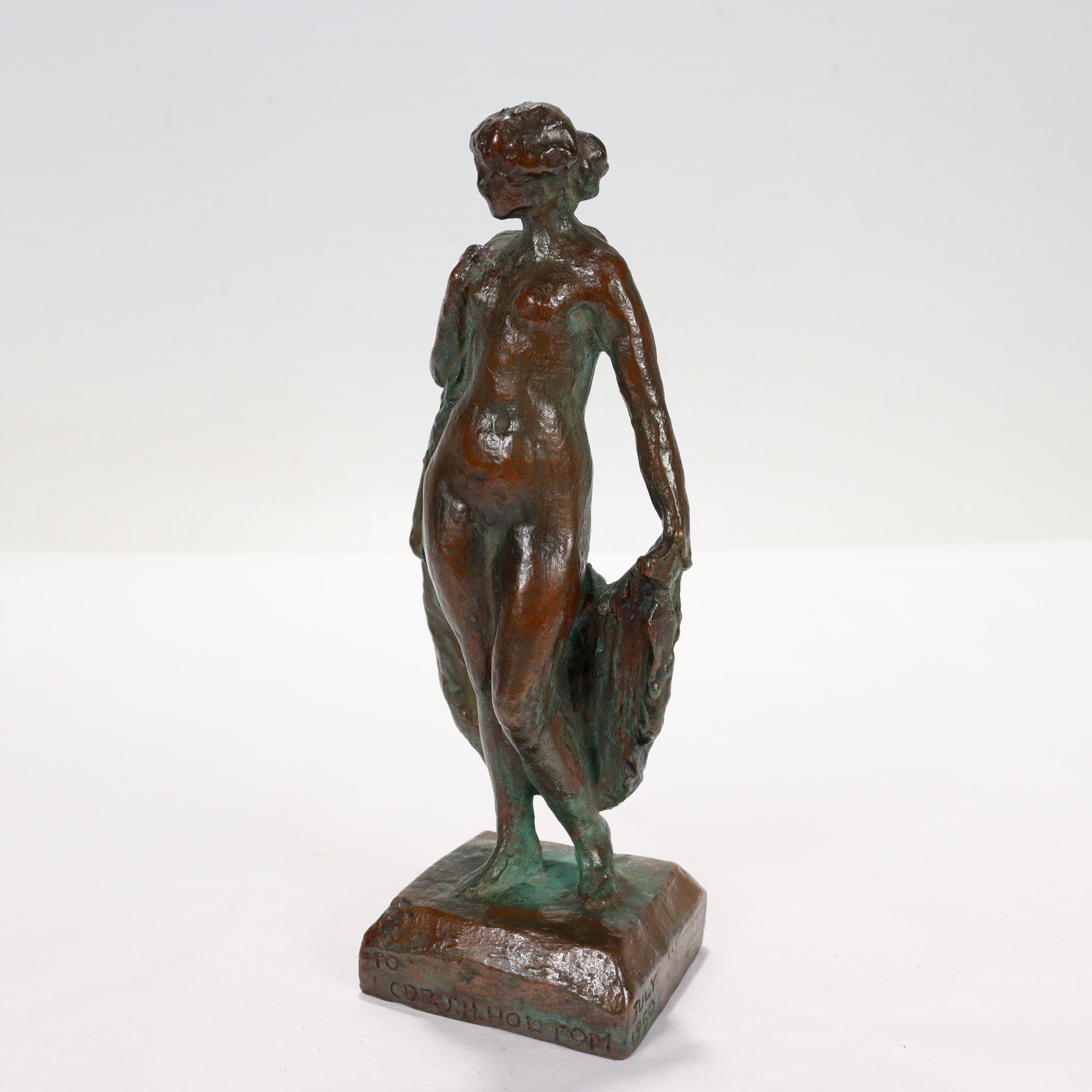 Sculpture en bronze de Gozo Kawamura de « Summer », une femme nue en vente 2