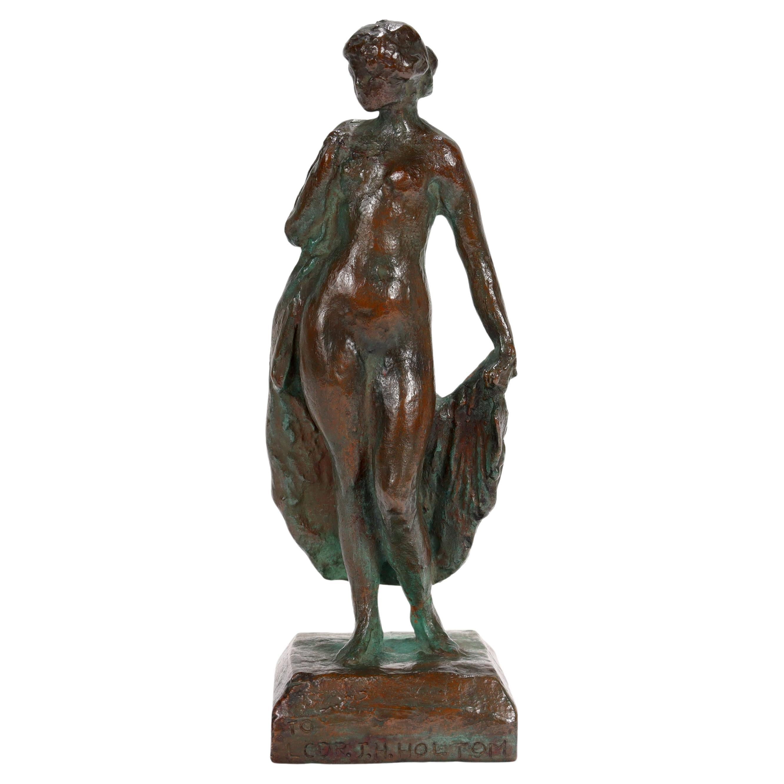 Gozo Kawamura Bronze Sculpture of "Summer", a Nude Woman