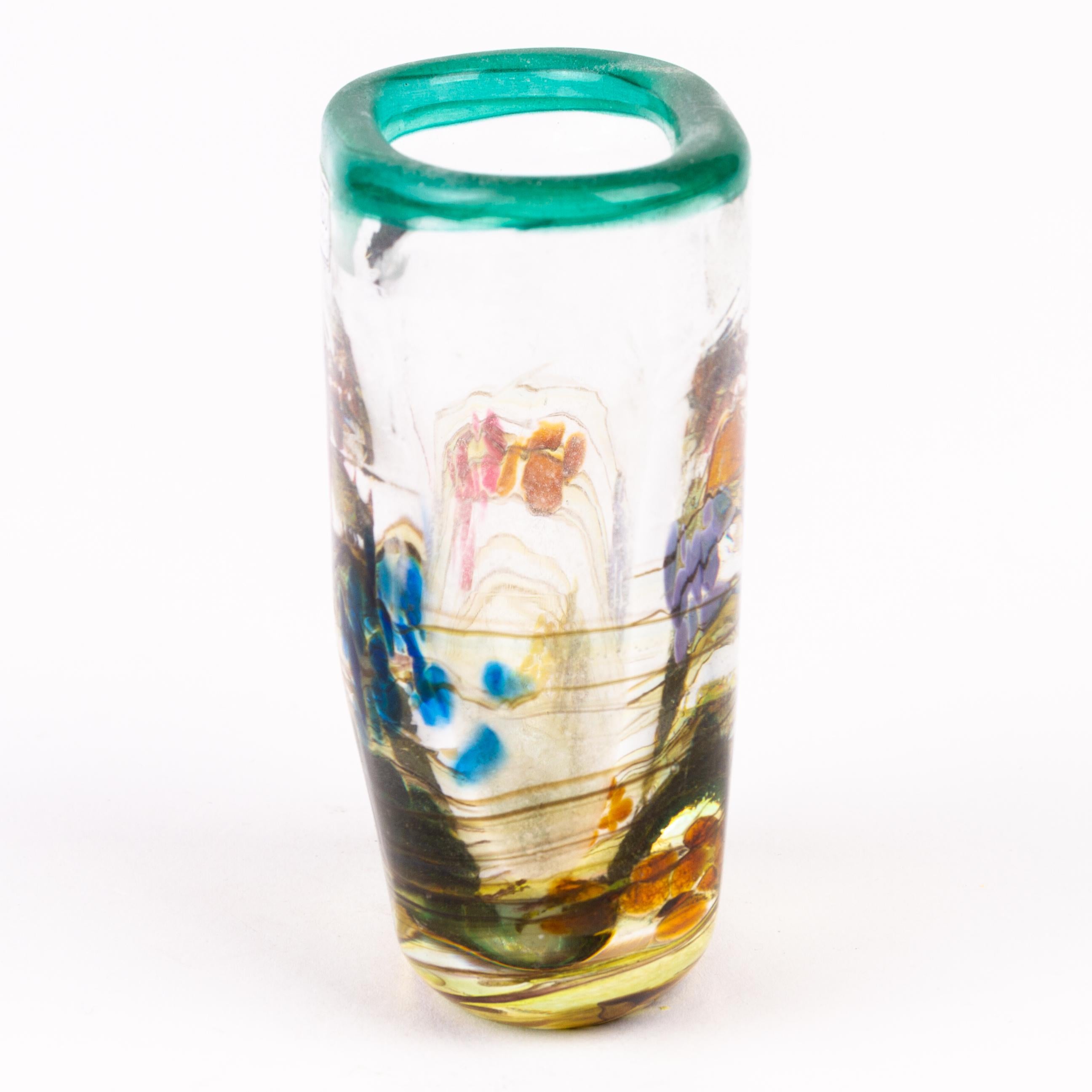 20th Century Gozo Maltese Glass Designer Vase